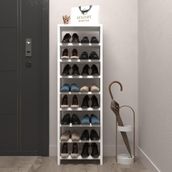 Kenzlife Ayakkabılık Mısri Mat Beyaz Suntalam 125*040*20 Onaltı Çift Ayakkabı Kapasitesi Arkalıksız - Renkli