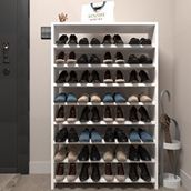 Kenzlife Ayakkabılık Mısri Mat Beyaz Suntalam 125*080*20 Otuziki Çift Ayakkabı Kapasitesi Arkalıksız