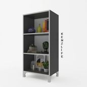 Kenzlife Beril Gri 108x60x20 cm Kitaplık