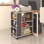 Kenzlife Berubetto106 106x90x60 cm Gri Tekerlekli Ofis Yazıcı Masası