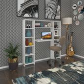 Kenzlife bilgisayar çalışma masası senna byz 140*130*20 kitaplıklı ofis sekreter laptop - 140x130x20 - Beyaz