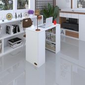 Kenzlife bilgisayar çalışma masası venüs byz ofis sekreter laptop - Y: 74 cm D: 40 cm G: 90 cm - Beyaz