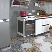 Kenzlife Esena Mono3 Byz 89-81x60x56 Fırın Ocak Dolabı Ayarlı Ayaklı Üstü Kapalı Beyaz Ankastre Modülü Kabini