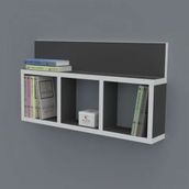 Kenzlife Hayal 030*060*20 Gri Duvar Rafı Kitaplık