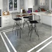 Kenzlife HEM105ZENGIN 140x40 cm Ceviz Siyah Masa ve 3 Adet Siyah Sandalye Takımı