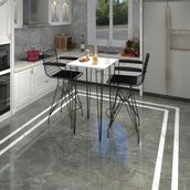 Kenzlife Hem105Zengin 70x70 cm Beyaz Siyah Masa ve Kolçaklı 2 Adet Siyah Sandalye Takımı