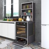 Kenzlife Hümeyra Gri 165x60x56 Mutfak Dolabı