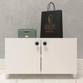 Kenzlife Kapaklı Ayakkabılık Bosnevi Mat Beyaz Suntalam 035*040*30 Dört Çift Ayakkabı Kapasitesi Arkalıksız