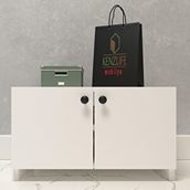 Kenzlife Kapaklı Ayakkabılık Bosnevi Mat Beyaz Suntalam 035*080*30 Sekiz Çift Ayakkabı Kapasitesi Arkalıksız