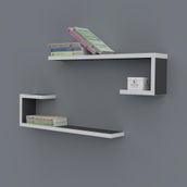 Kenzlife Kayra 015*060*20*2 Gri Duvar Rafı Kitaplık