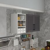 Kenzlife Kestane 90 Gri Mod 2 90x120x32 Mebran Kapak Suntalam Gövde Hazır Mutfak Dolabı