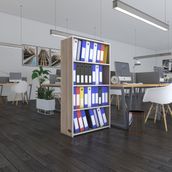 Kenzlife Klasorluk Rafli Erlinay Crd 140*80*30 Kitaplik Ofis Arkaliksiz