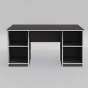 Kenzlife Masi Oka 75x150x80 cm Çift Raflı Dolap Gri Çalışma Masası