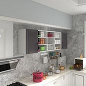 Kenzlife Nohut 90 Gri Mod 2 90x200x32 Mebran Kapak Suntalam Gövde Hazır Mutfak Dolabı