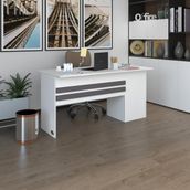 Kenzlife Ofis Masasi Kamikaze Byz Sol 75*110*80 Rafli Dolap Seritli Bilgisayar Calisma Masasi