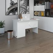 Kenzlife Ofis Masasi Yoko Ono Byz Sag 75*140*60 Rafli Dolap Eskenar Bilgisayar Calisma Masasi