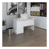 Kenzlife Ofis Masasi Yoko Ono Byz Sag 75*170*80 Rafli Dolap Eskenar Bilgisayar Calisma Masasi