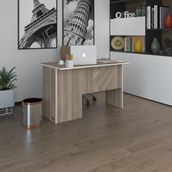 Kenzlife ofis masası yoko ono crd sağ 75*150*80 raflı dolap eşkenar bilgisayar çalışma masası - Beyaz - 75x170x60