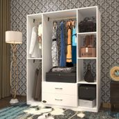 Kenzlife Orhan 175*120*40 2 Çekmeceli Beyaz Gardrop