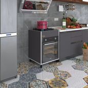 Kenzlife Şirpençe 85x60x56 cm Ayaklı Gri Ankastre Modül Kabini