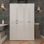 Kenzlife Yaromira Panjur 180x120x64 cm Beyaz Mebran Kapak Suntalama Beyaz Gövde Çamaşır Kurutma Makinesi Banyo Dolabı