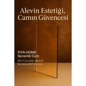 Kera Glass 8.5 x 14.5 Yüksek ısıya dayanıklı Şömine/Kuzine/Soba Camı 4 mm - Seramik Cam (Bal rengi, Şeffaf)
