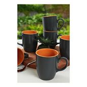 Keramika Mat Messe 9 cm 6 Adet Gri Sarı Bulut Kupa