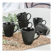 Keramika Myra Mat Siyah 10 cm 6 Adet Kupa