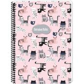Keskin Color Animal Friends Karton Kapak 16,5x22,5 cm 80 Yaprak Kareli Spiralli Defter