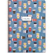 Keskin Color Coffee Spiralli Mavi Karton Kapak 100 Yaprak A4 Kareli Defter