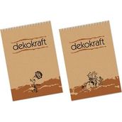 Keskin Color Dekokraft Spiralli A4 Kareli 100 Yaprak Bloknot