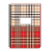 Keskin Color Ekose Spiralli Sert Kapak 17x24 cm 100 Yaprak Çizgili Defter
