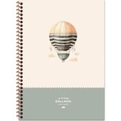 Keskin Color La Plume Balloon 20x28 cm Mavi Çizgili Spiralli Sert Kapak Defter
