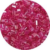 Kesme Cam Boncuk 2mm - 60 Gram - Şeffaf Koyu Pembe - BNC394