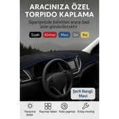 Kia Bongo 2020+ - 3D Torpido Koruma Kılıfı - Ön Göğüs Kaplama - Mavi Şerit Trobus Bongo