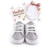 Kiçi İlk Adım Sim Detaylı Beyaz Ortapedik Taban Ayakkabı