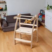 Kidoppo Öğrenme Kulesi | Katlanabilir Özellikli Montessori Ikiz Yardımcı Kule | Ikiz Ahşap Öğrenme Kulesi