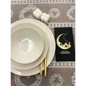 Kidspartim 16'lı Gold Yaldızlı Siyah Hoşgeldin Ramazan Yeni Ay Desenli Garson Peçete