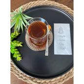 Kidspartim 6x12 cm Gümüş Yaldızlı Beyaz Temizlik Sonrası Çay Keyfi Kahve Peçete