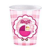 Kikajoy Roll-Up Kız Bebek Baby Shower Karton Bardak