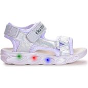 Kiko Kids 133 Beyaz Hologram Işıklı Günlük Kız Çocuk Sandalet