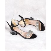 Kiko Kids 790 Platin Simli Taşlı Kız Çocuk Sandalet