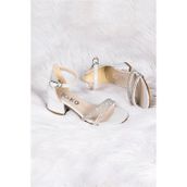 Kiko Kids 791 Vakko Tasli Kiz Cocuk 3 Cm Topuklu Sandalet Ayakkabi Sedef