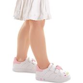 Kiko Kids Bart Cırtlı Işıklı Beyaz Pembe Kız Bebek Spor Ayakkabı