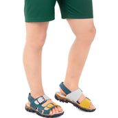Kiko Kids Erkek Çocuk Sandalet Arz 2359 Petrol - Sarı