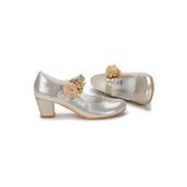 Kiko Kids Kiko 751 Altın Vakko 4 cm Topuk Günlük Kız Çocuk Babet