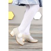 Kiko Kids Kiko 751 Sedef Simli 4 cm Topuk Günlük Kız Çocuk Babet