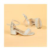 Kiko Kids Kiko 765 Gümüş Çatlak 3 cm Topuk Günlük Kız Çocuk Sandalet