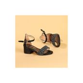 Kiko Kids Kiko 765 Siyah Çatlak 3 cm Topuk Günlük Kız Çocuk Sandalet
