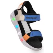 Kiko Kids Tisu Işıklı Erkek Çocuk Cırtlı Sandalet Ayakkabı